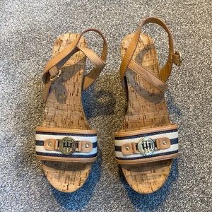 Tommy Hilfiger Twhottie Nautical Wedge Sandals 7M